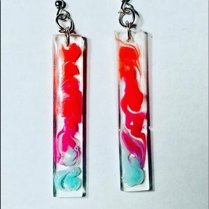 Handmade resin earrings